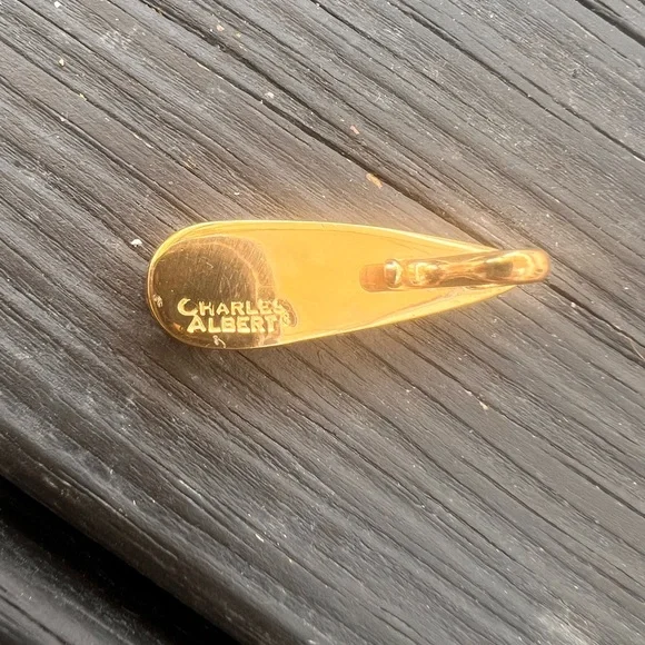 Charles Albert Black Druzy Teardrop Pendant - Picture 5 of 5